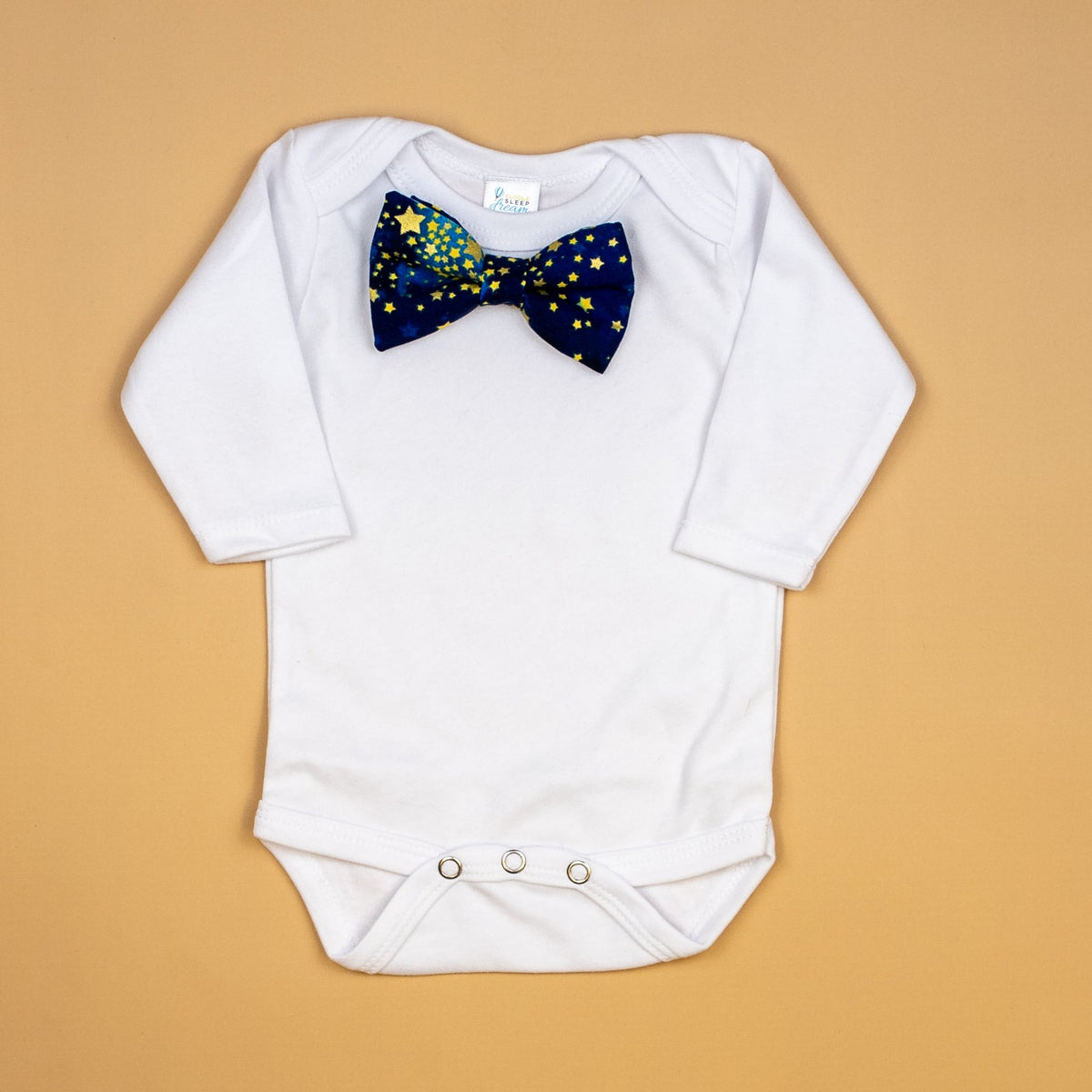 Cuddle Sleep Dream Bowtie Bodysuit NB Long Sleeve Bodysuit Space Bowtie Bodysuit