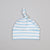 Blue/White Stripe French Terry Knot Hat