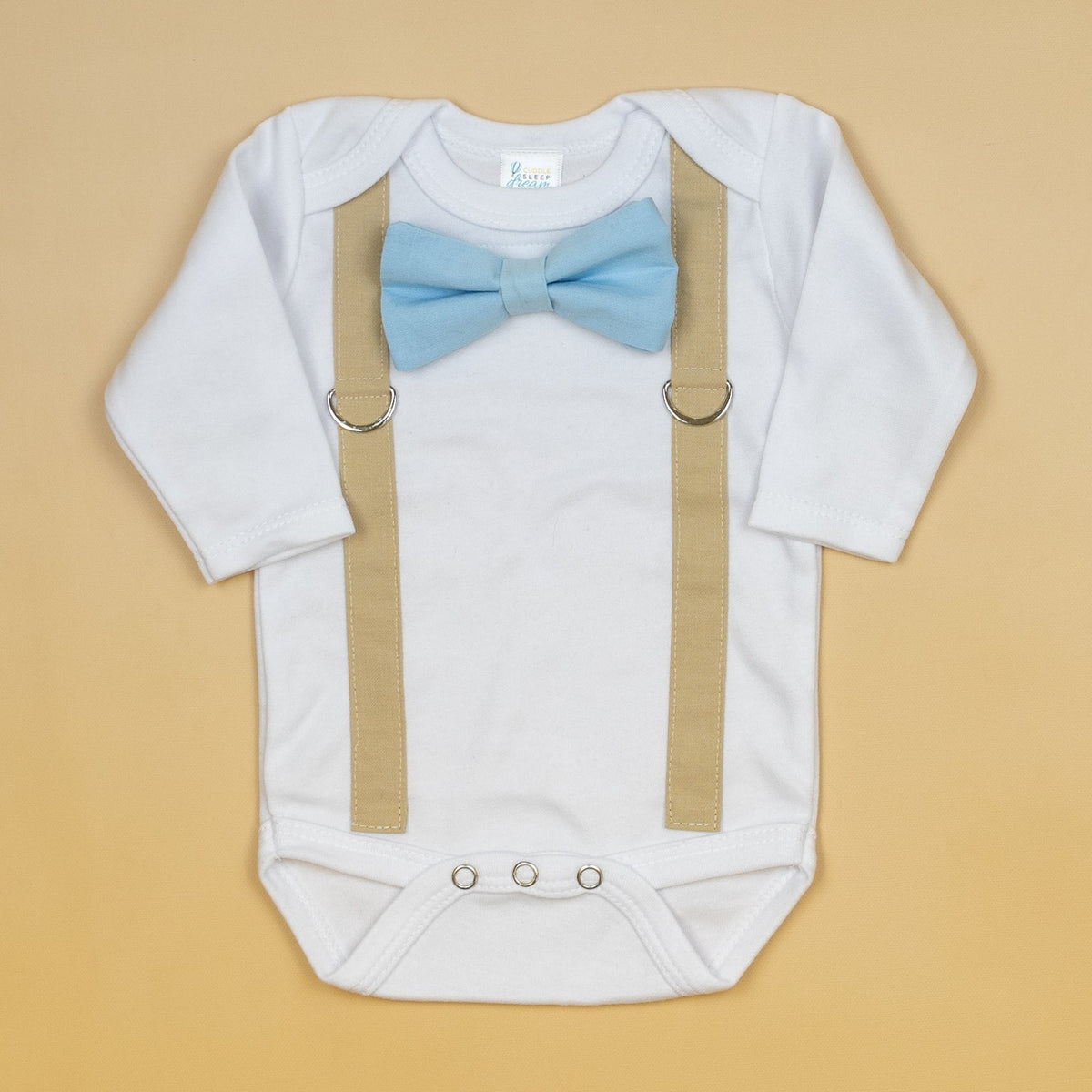Cuddle Sleep Dream Oh Snap Tan Suspender / Light Blue Tie