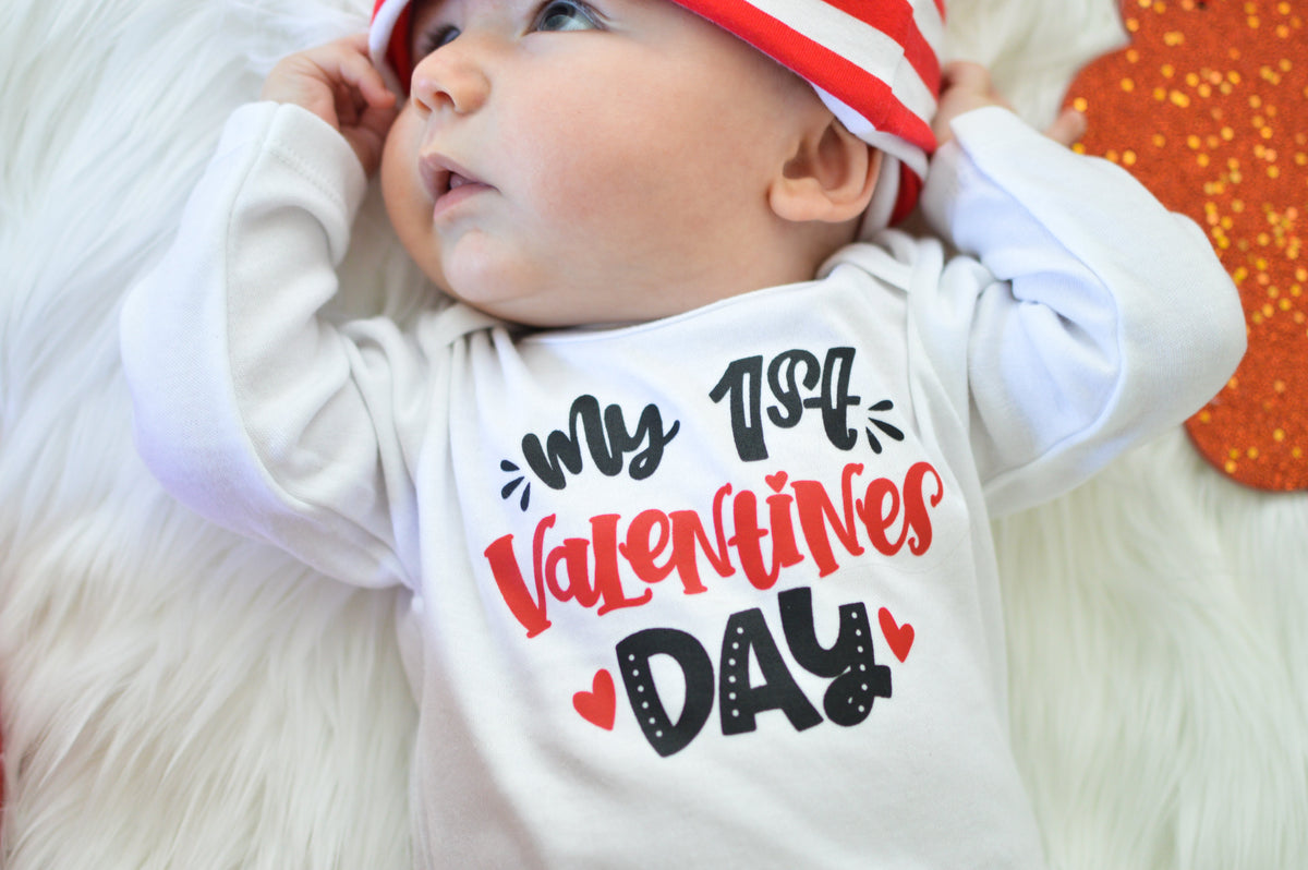 Cuddle Sleep Dream 1st Valentine&#39;s Day - White Onesie