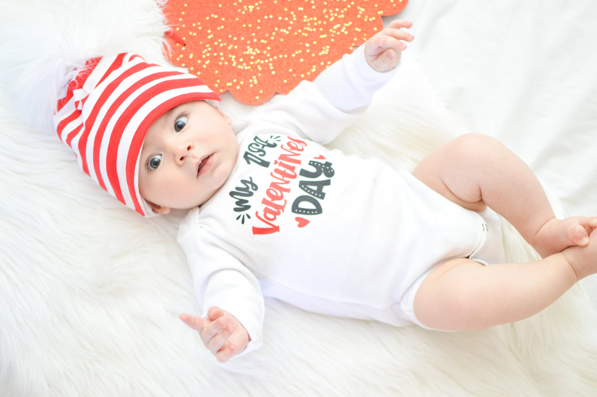 Cuddle Sleep Dream 1st Valentine&#39;s Day - White Onesie