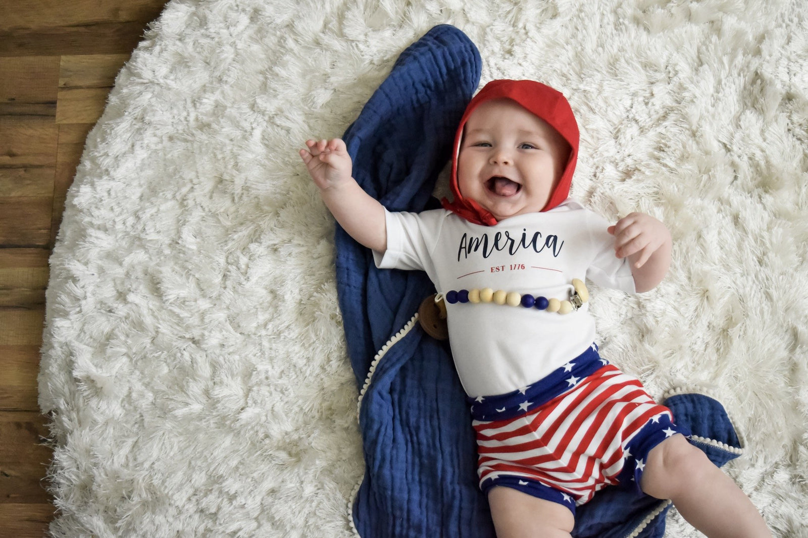 Cuddle Sleep Dream America Est 1776 Onesie
