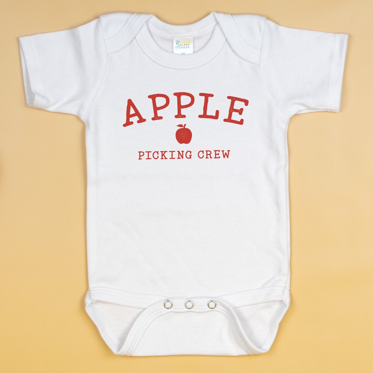 Cuddle Sleep Dream Newborn Short Sleeve Apple Picking Crew Bodysuit