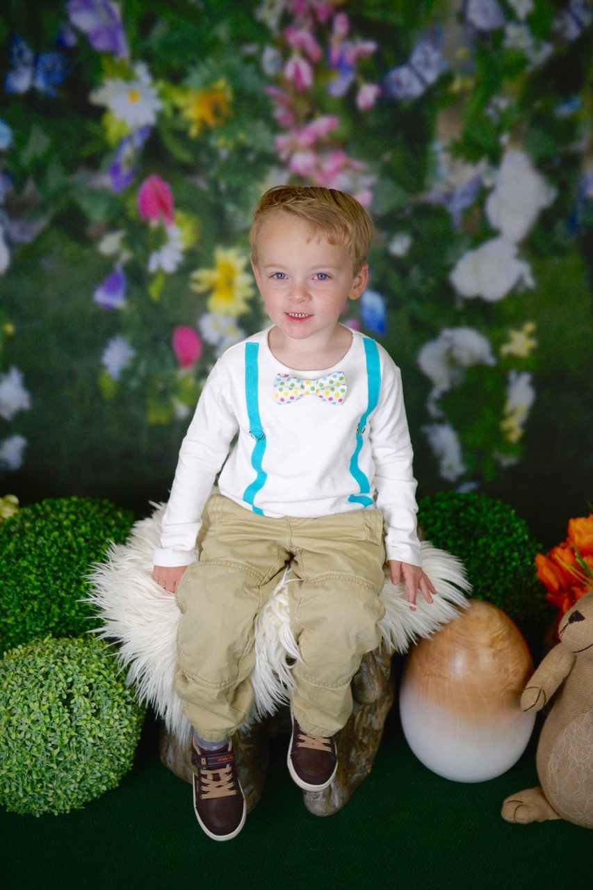 Cuddle Sleep Dream Oh Snap Aqua Suspender | Easter Dot Bowtie