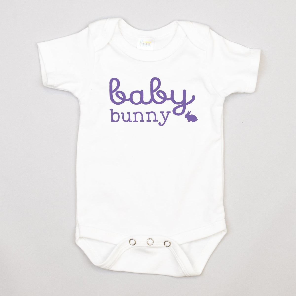 Cuddle Sleep Dream Baby Bunny Onesie | Purple Writing