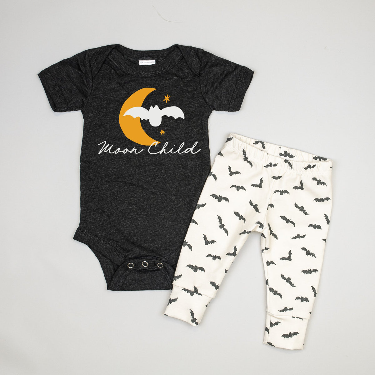 Cuddle Sleep Dream Slim Joggers Bats on Ivory Slim Joggers