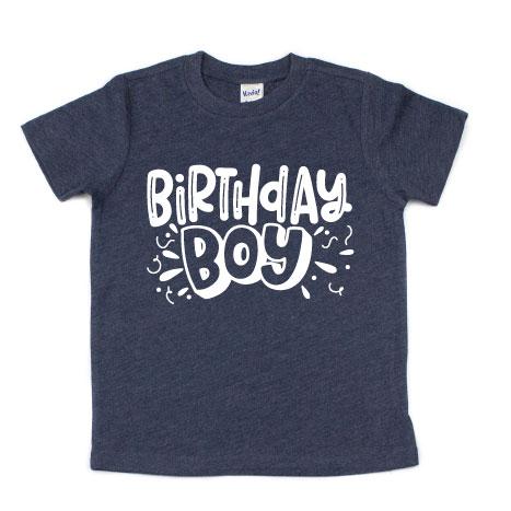 Birthday Boy Tshirt - Heathered Navy - Cuddle Sleep Dream