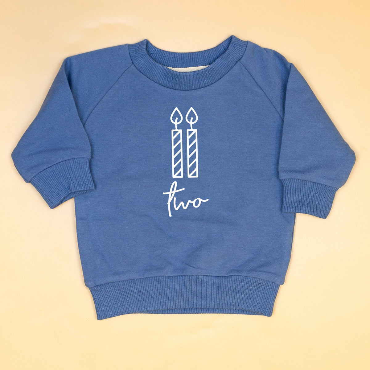 Cuddle Sleep Dream Birthday Candles (1-3) | Slate Blue Sweatshirt