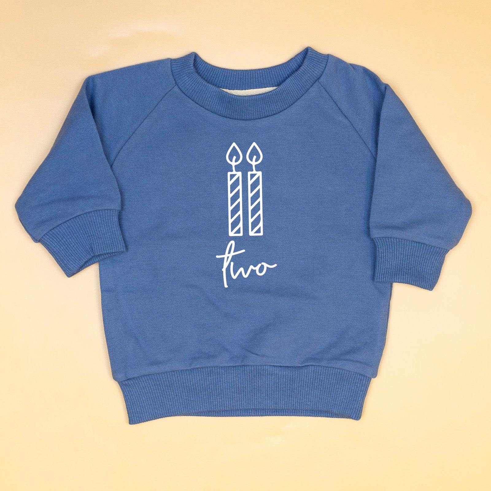 Cuddle Sleep Dream Birthday Candles (1-3) | Slate Blue Sweatshirt
