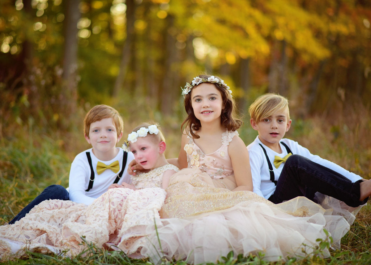 Cuddle Sleep Dream Oh Snap Black Suspender / Metallic Gold Bow Tie
