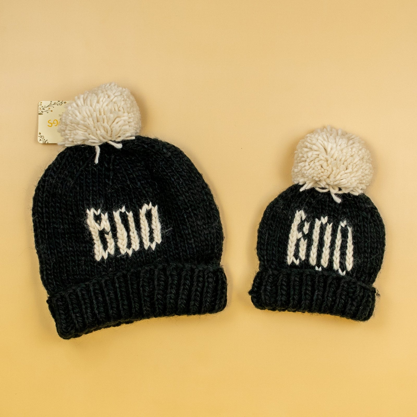 Cuddle Sleep Dream Boo! Knit Pom Hat | Mommy & Me