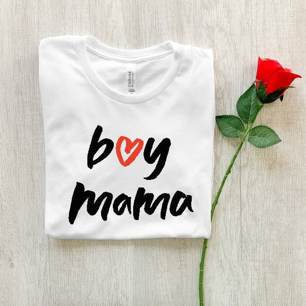 Boy Mama on White Tshirt - Cuddle Sleep Dream