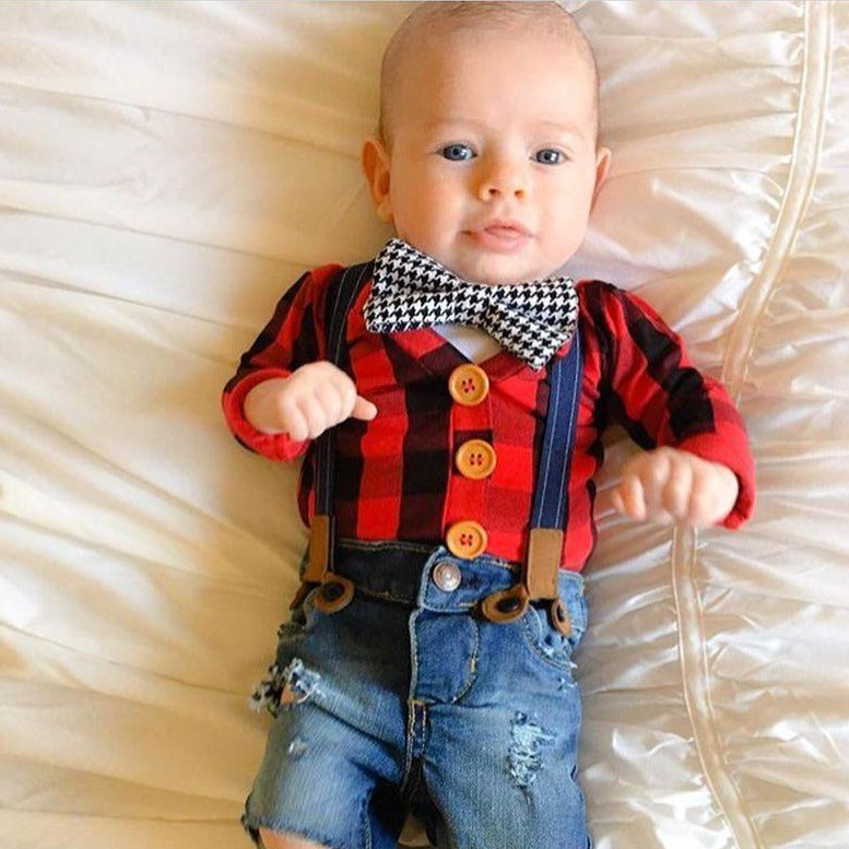 Buffalo plaid best sale boy outfit