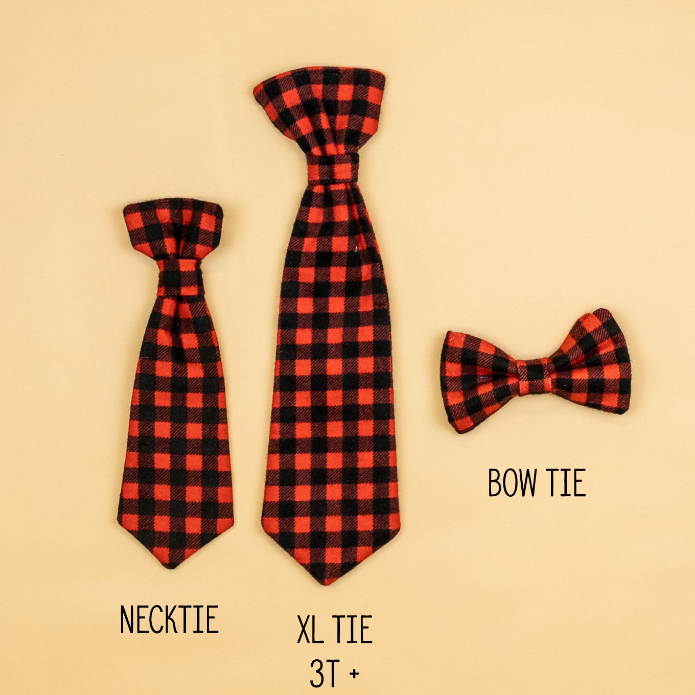 Cuddle Sleep Dream Ties Buffalo Plaid Snap-On Tie