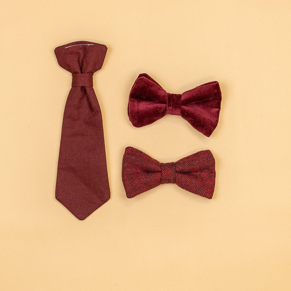 Cuddle Sleep Dream Ties Burgundy Snap-On Tie