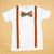 Cuddle Sleep Dream Oh Snap Burnt Orange Suspender | Orange & Cream Plaid Bow Tie Tshirt