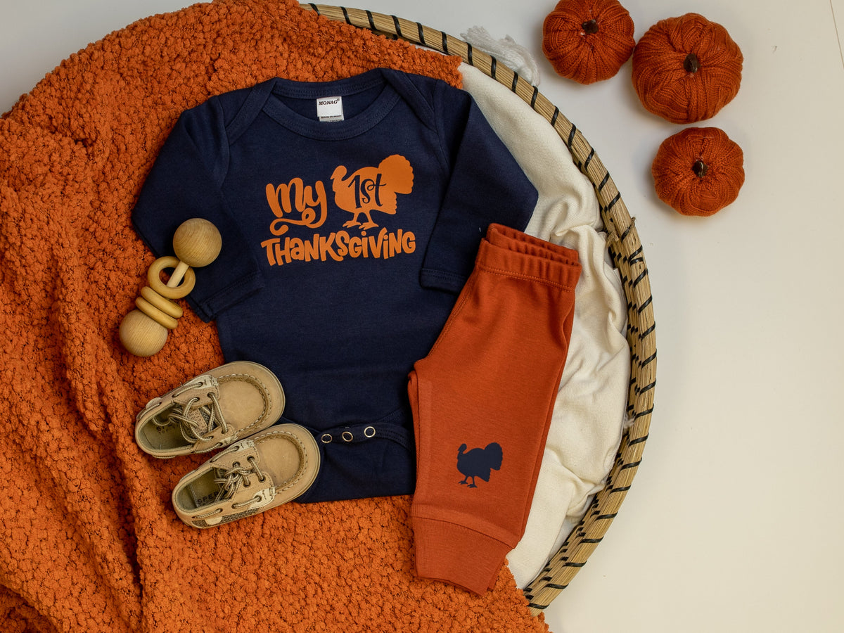 Cuddle Sleep Dream Classic Pants Burnt Orange Turkey Knee Pants