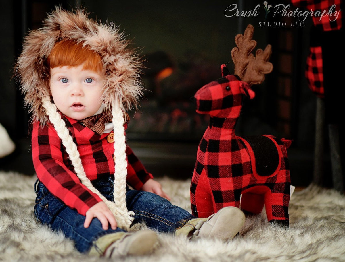 Cuddle Sleep Dream Cardigan Cardisuit Bundle | Buffalo Plaid Christmas