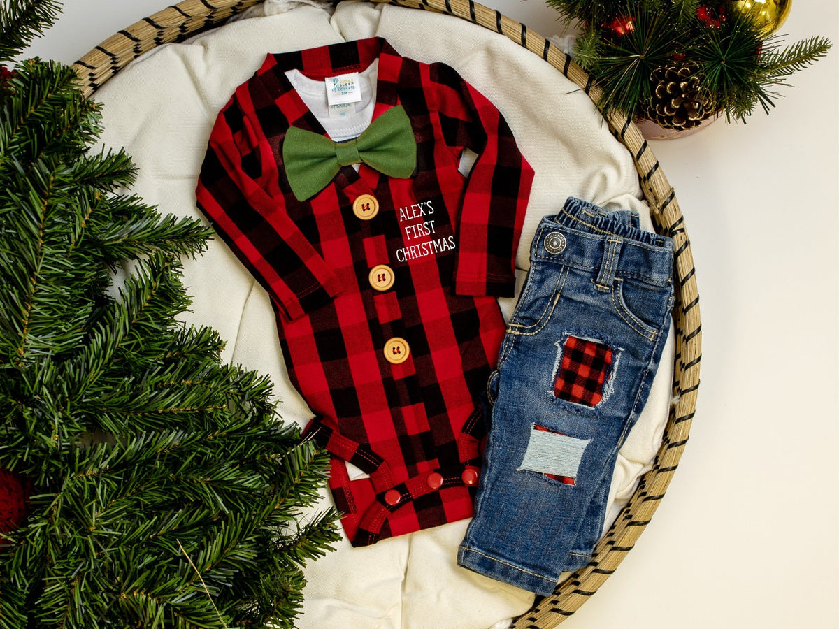 Cuddle Sleep Dream Cardigan Cardisuit Bundle | Buffalo Plaid Christmas