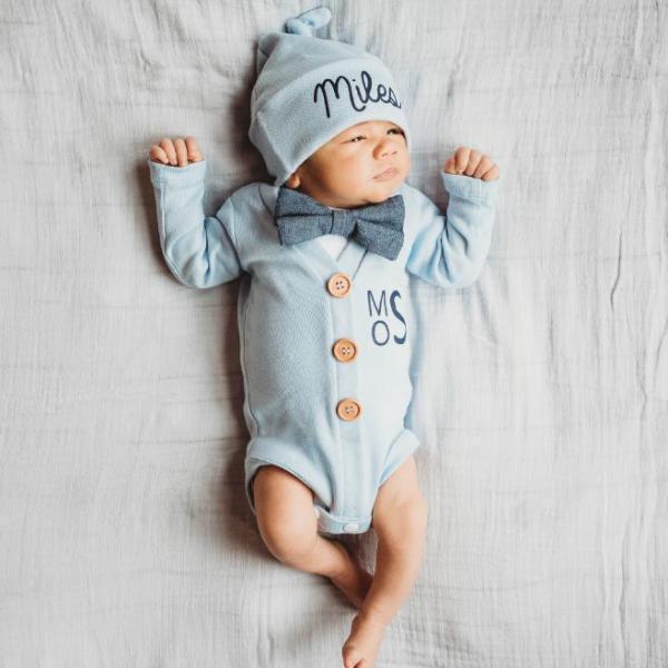 Baby boy cardigan clearance onesie