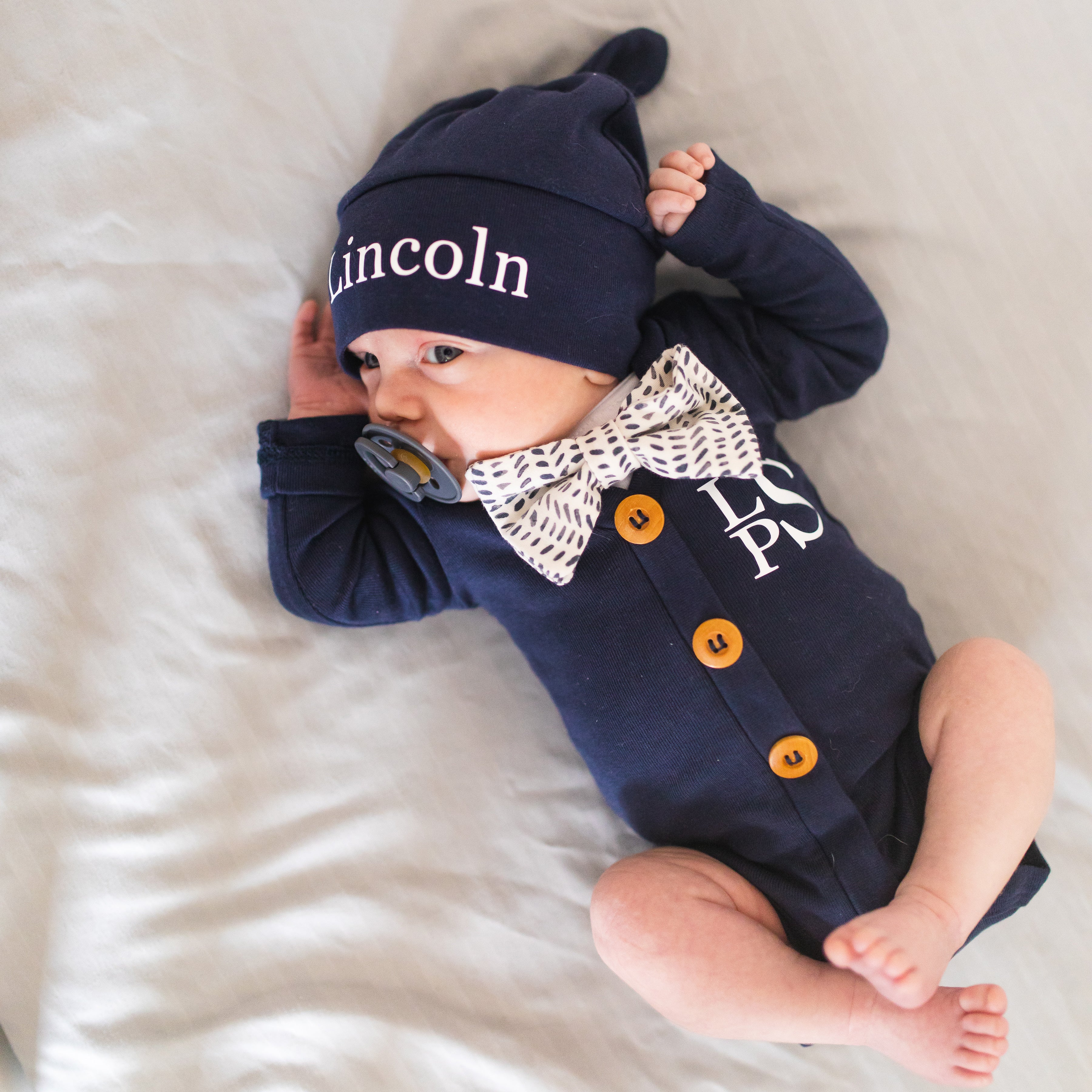 Newborn navy sale cardigan