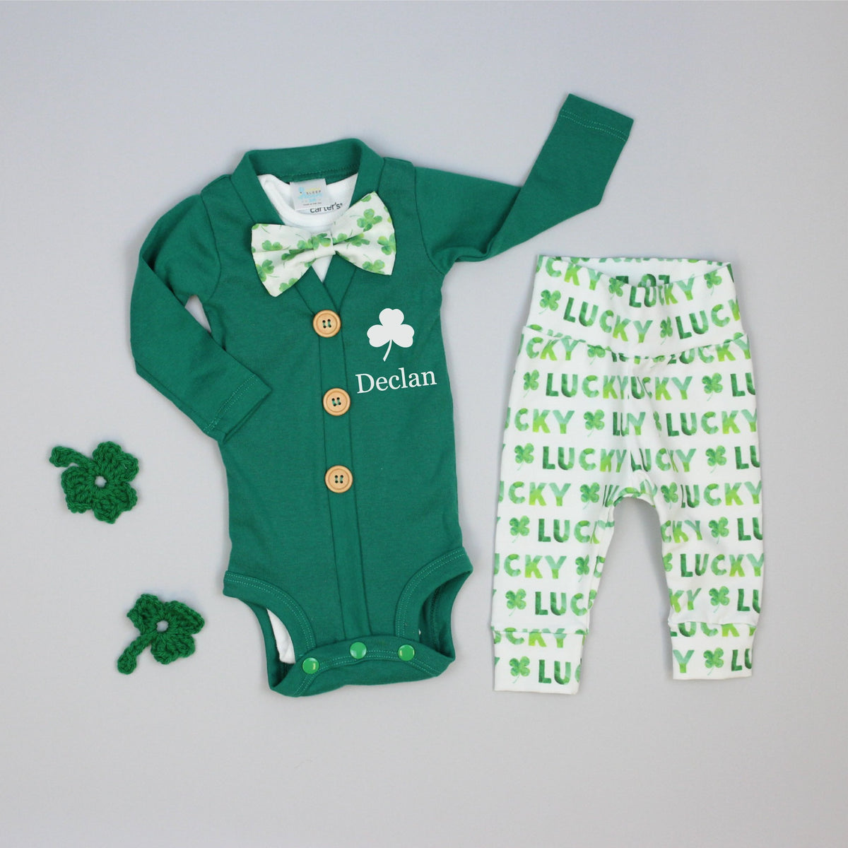 Cuddle Sleep Dream Cardisuit Bundle | St Patrick&#39;s in Green