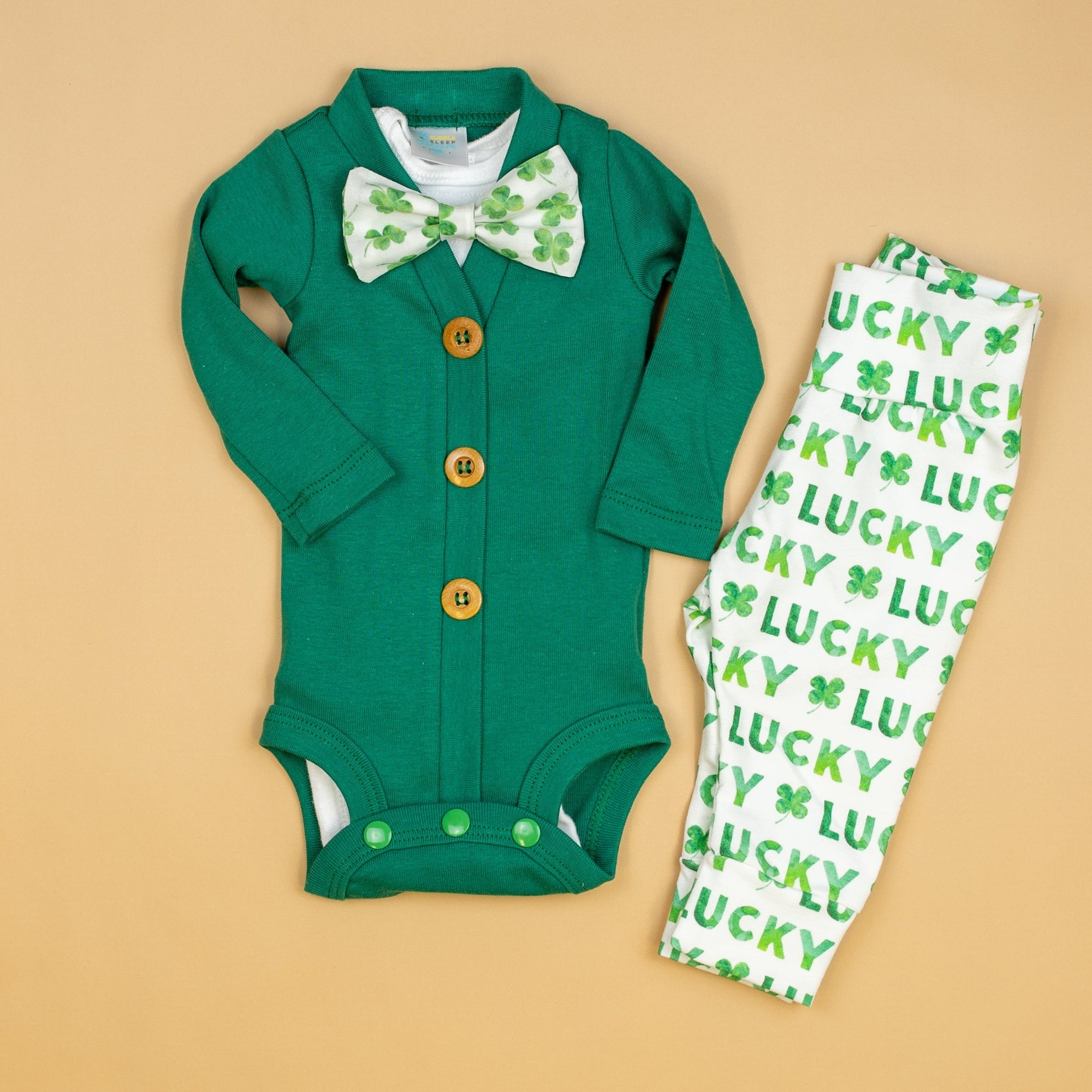 Cuddle Sleep Dream Cardisuit Bundle | St Patrick's in Green