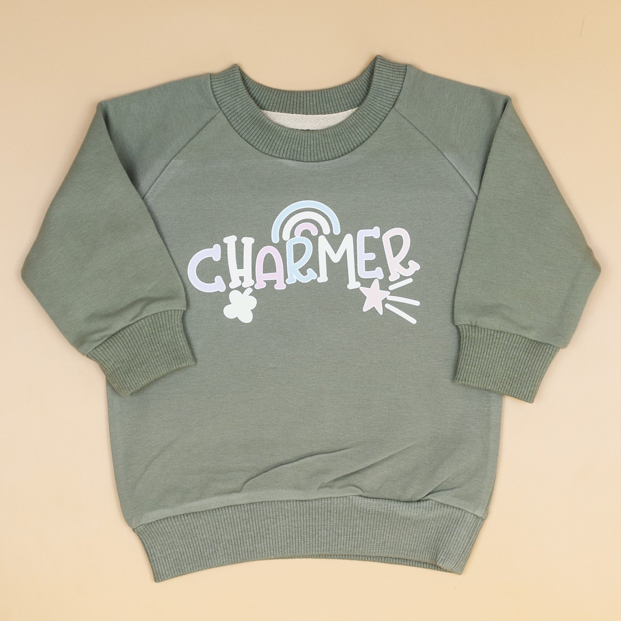 Cuddle Sleep Dream Charmer | Light Olive Sweatshirt