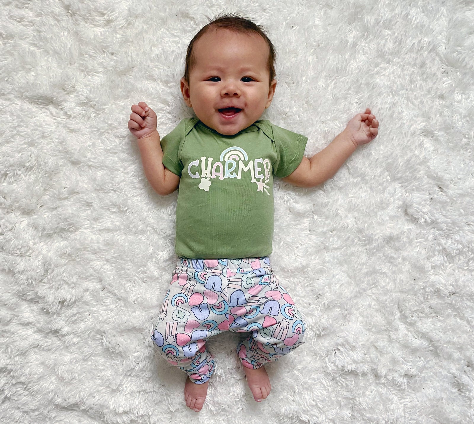 Cuddle Sleep Dream 0-3m Short Sleeve Charmer | Organic Bodysuit