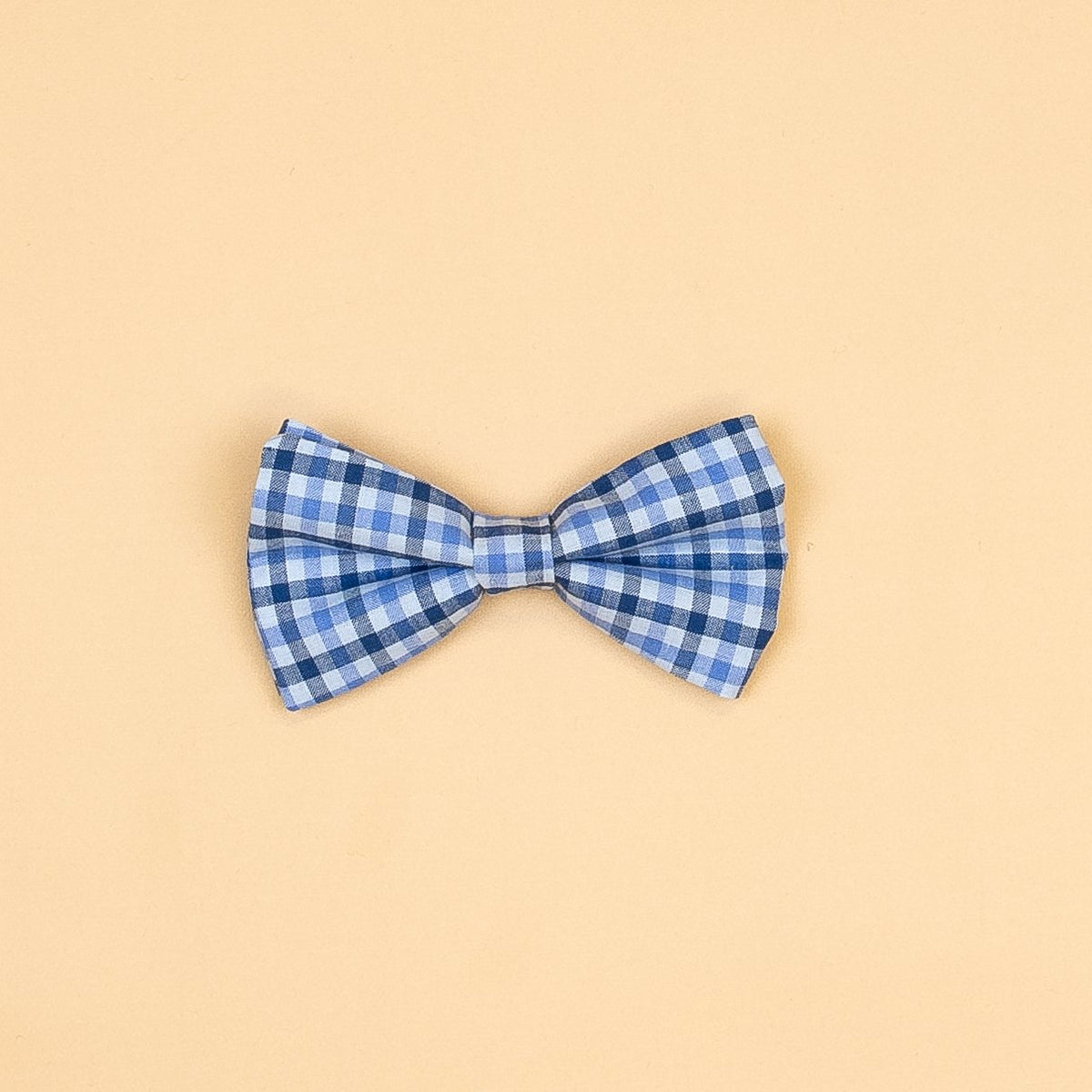 Cuddle Sleep Dream Ties Blue Check Bow Checked Snap-On Tie
