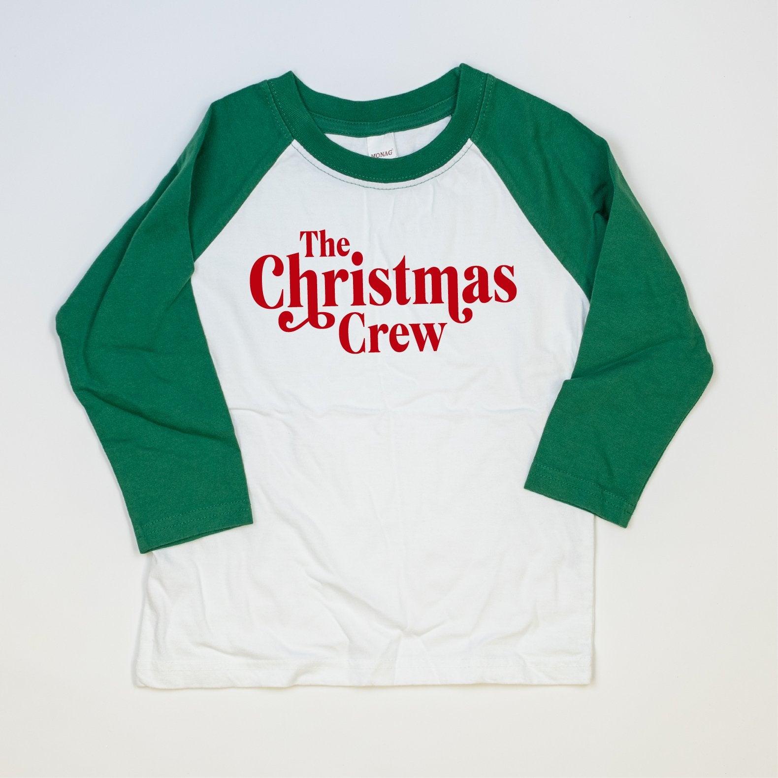 Cuddle Sleep Dream Christmas Crew | GREEN Raglan | Bodysuit or Tee