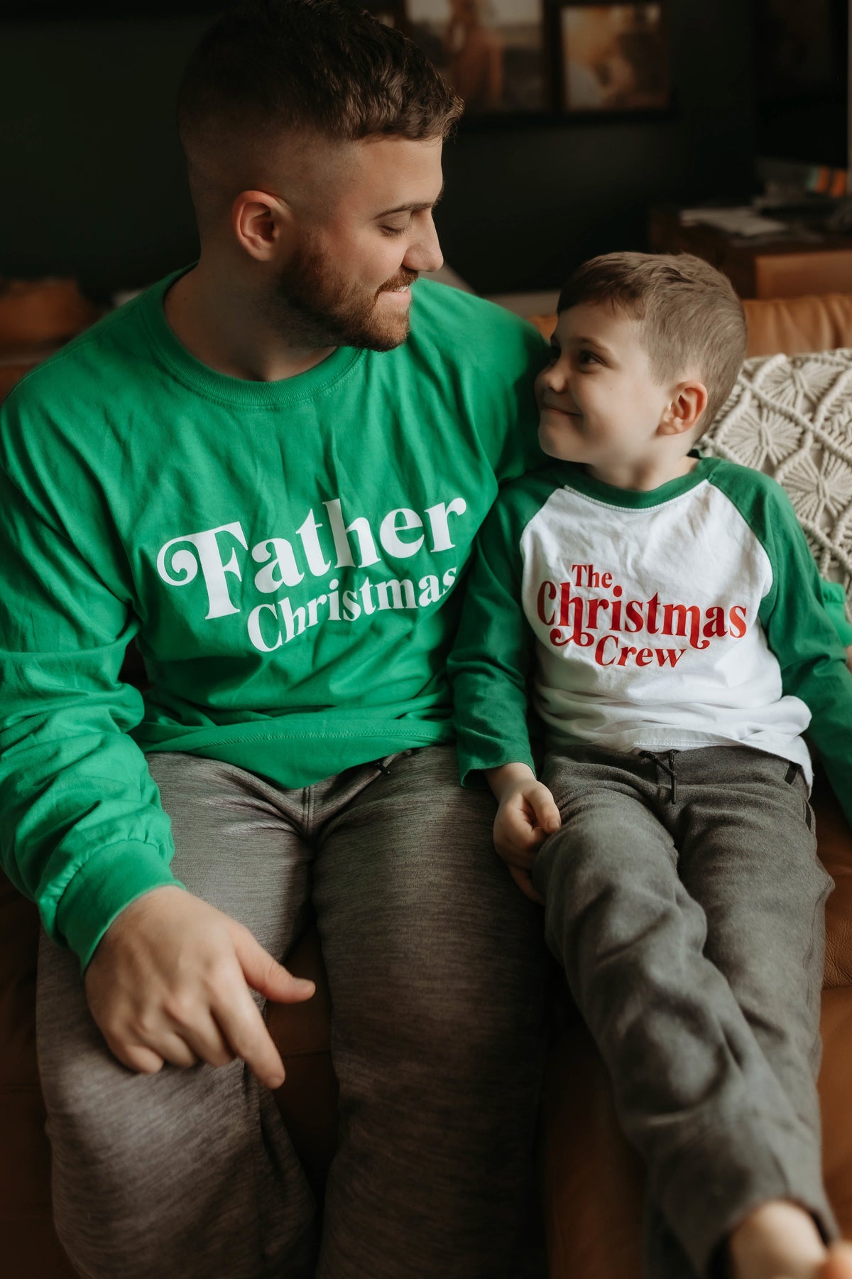 Cuddle Sleep Dream Christmas Crew | GREEN Raglan | Bodysuit or Tee