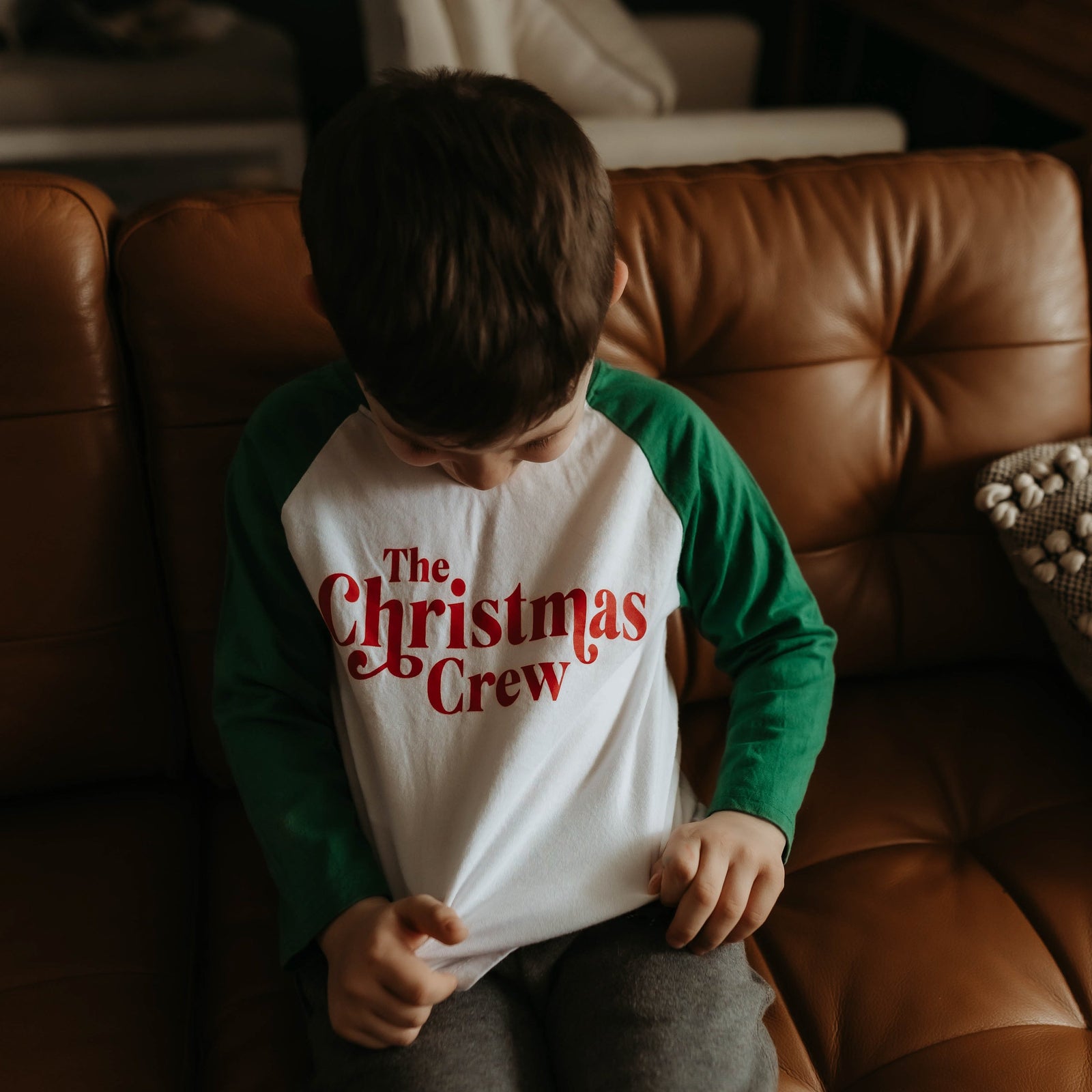 Cuddle Sleep Dream Christmas Crew | GREEN Raglan | Bodysuit or Tee