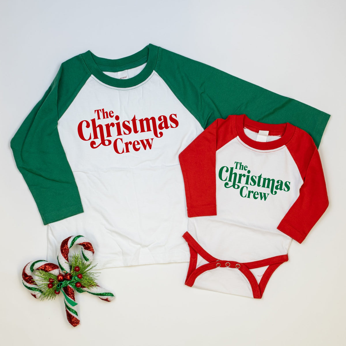 Cuddle Sleep Dream Christmas Crew | RED Raglan | Bodysuit or Tee