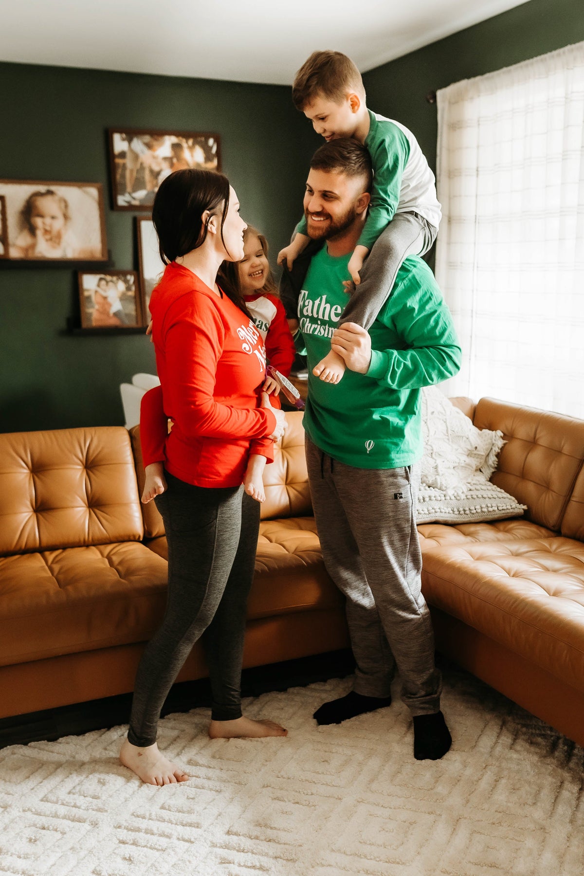 Cuddle Sleep Dream Christmas Crew | RED Raglan | Bodysuit or Tee