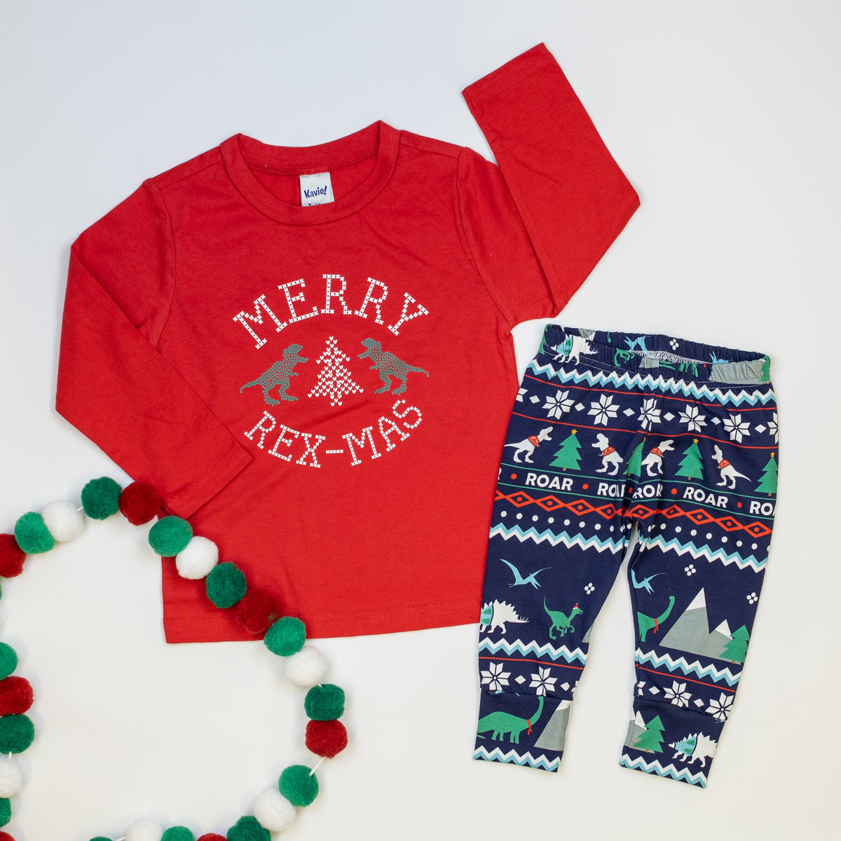 Cuddle Sleep Dream Slim Joggers Christmas Dinosaur Slim Joggers