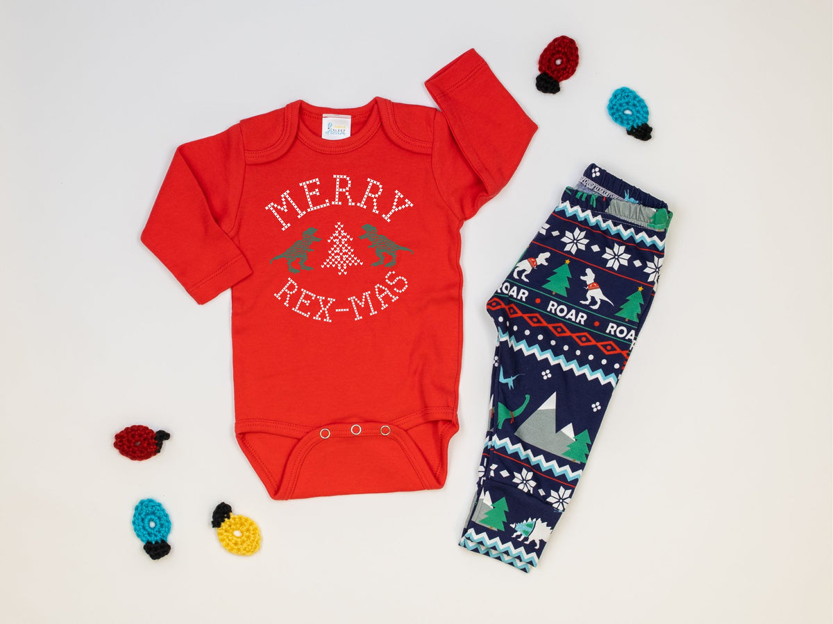 Cuddle Sleep Dream Slim Joggers Christmas Dinosaur Slim Joggers