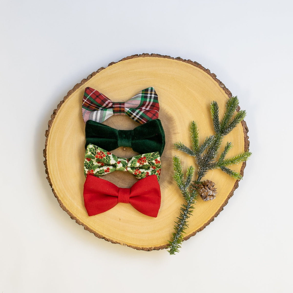 Cuddle Sleep Dream Ties Christmas Holly Snap-On Ties