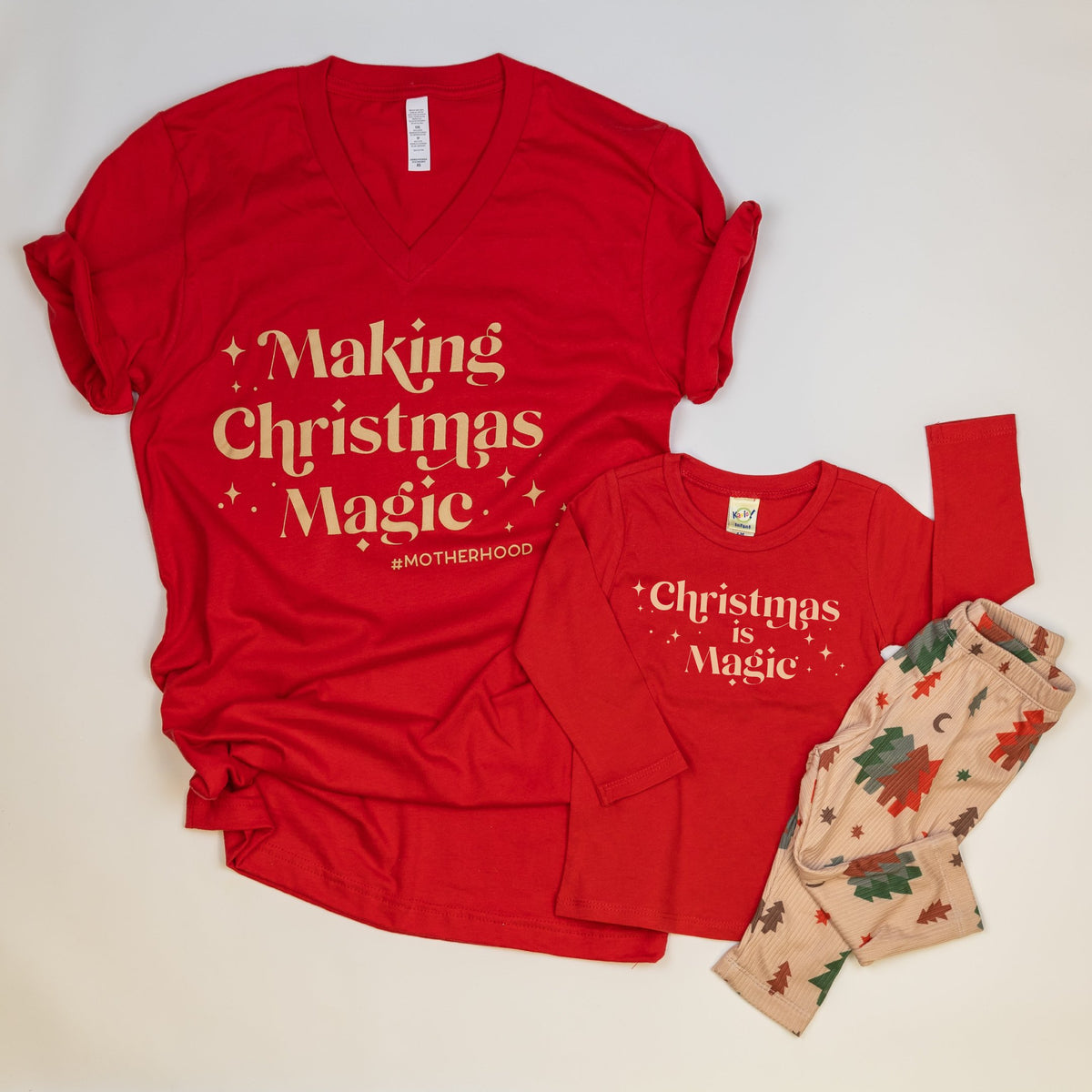 Cuddle Sleep Dream Christmas Magic Trees | Ribbed Leggings