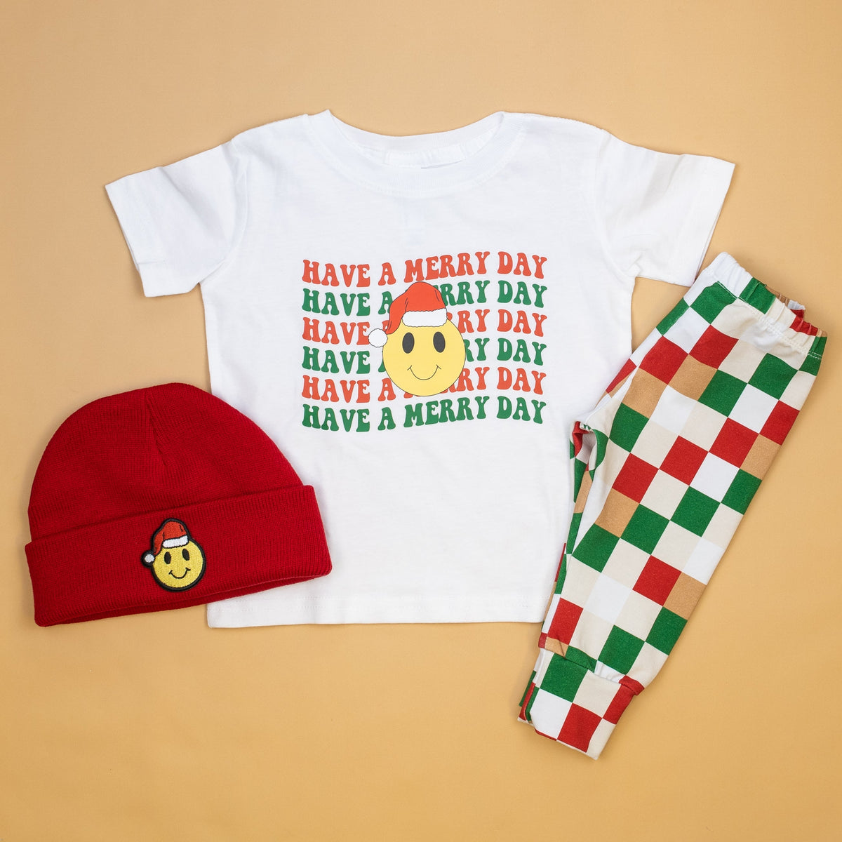 Cuddle Sleep Dream Christmas Smiley Santa Beanies