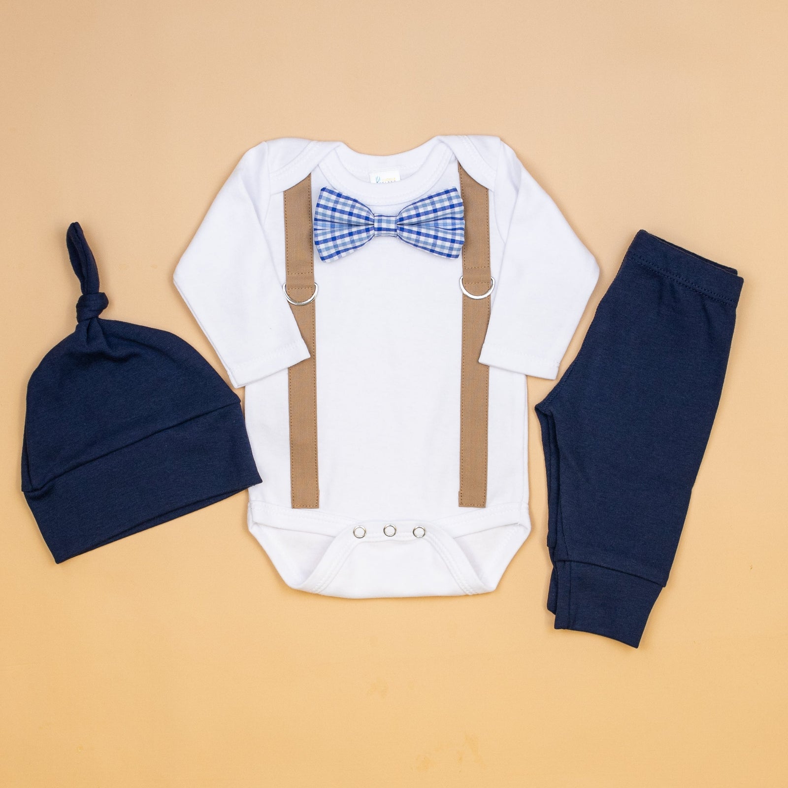 Cuddle Sleep Dream Bundles Classic Coming Home Outfit | Mocha & Navy