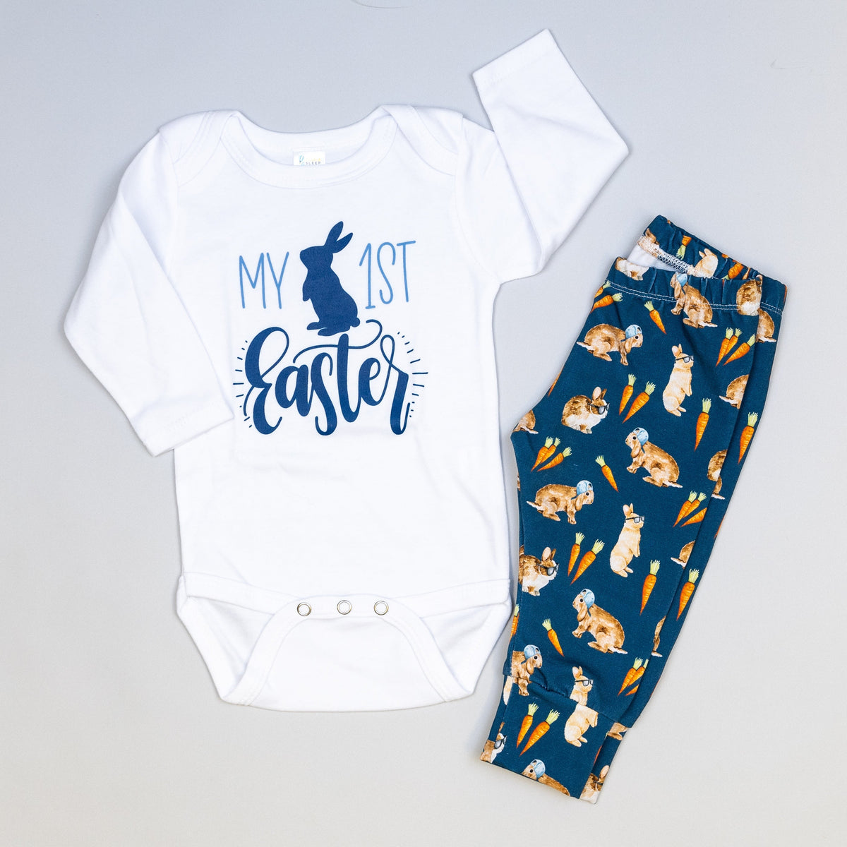 Cuddle Sleep Dream Slim Joggers Cool Bunnies on Navy | Slim Joggers