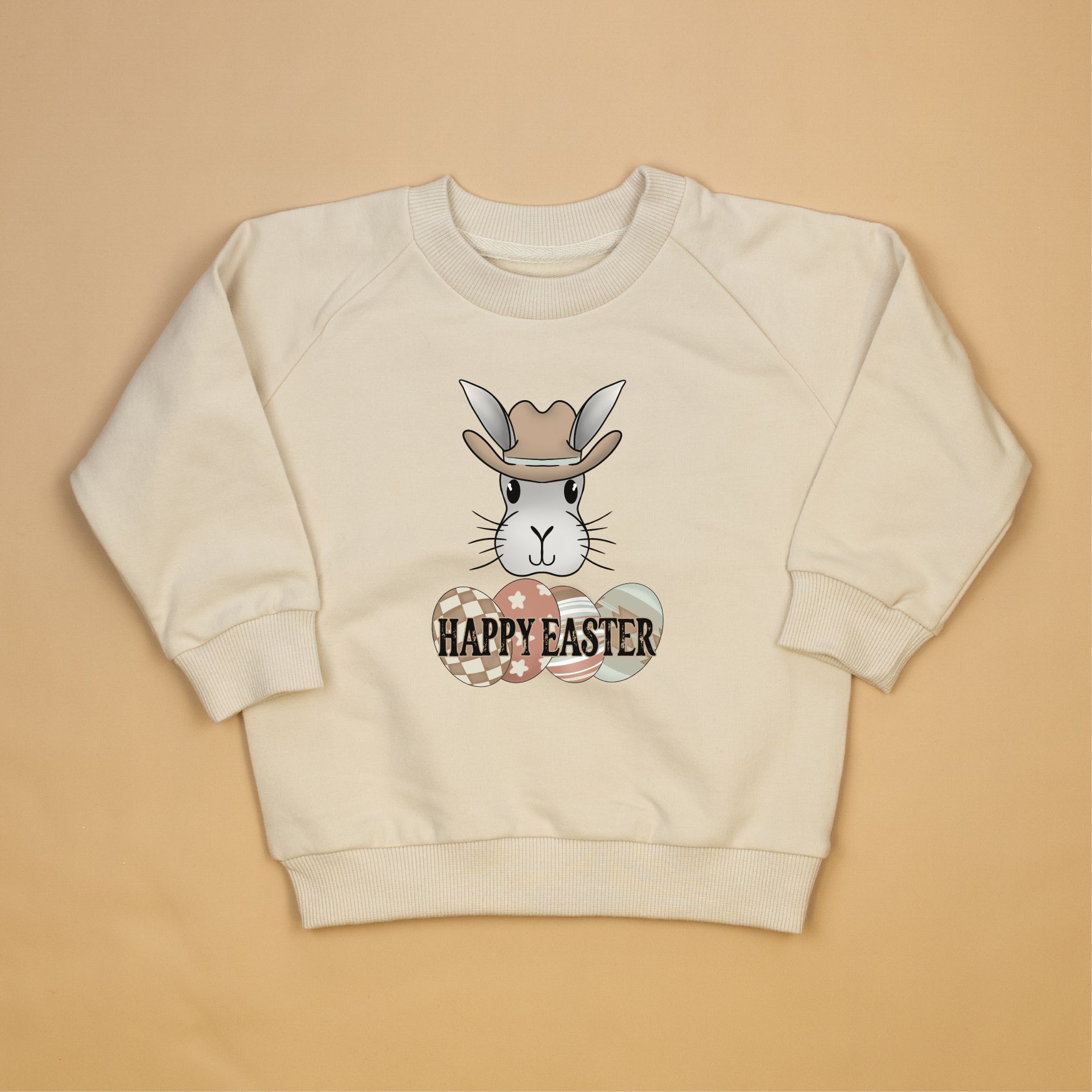 Cuddle Sleep Dream Cowboy Bunny | Cream Terry Sweatshirt