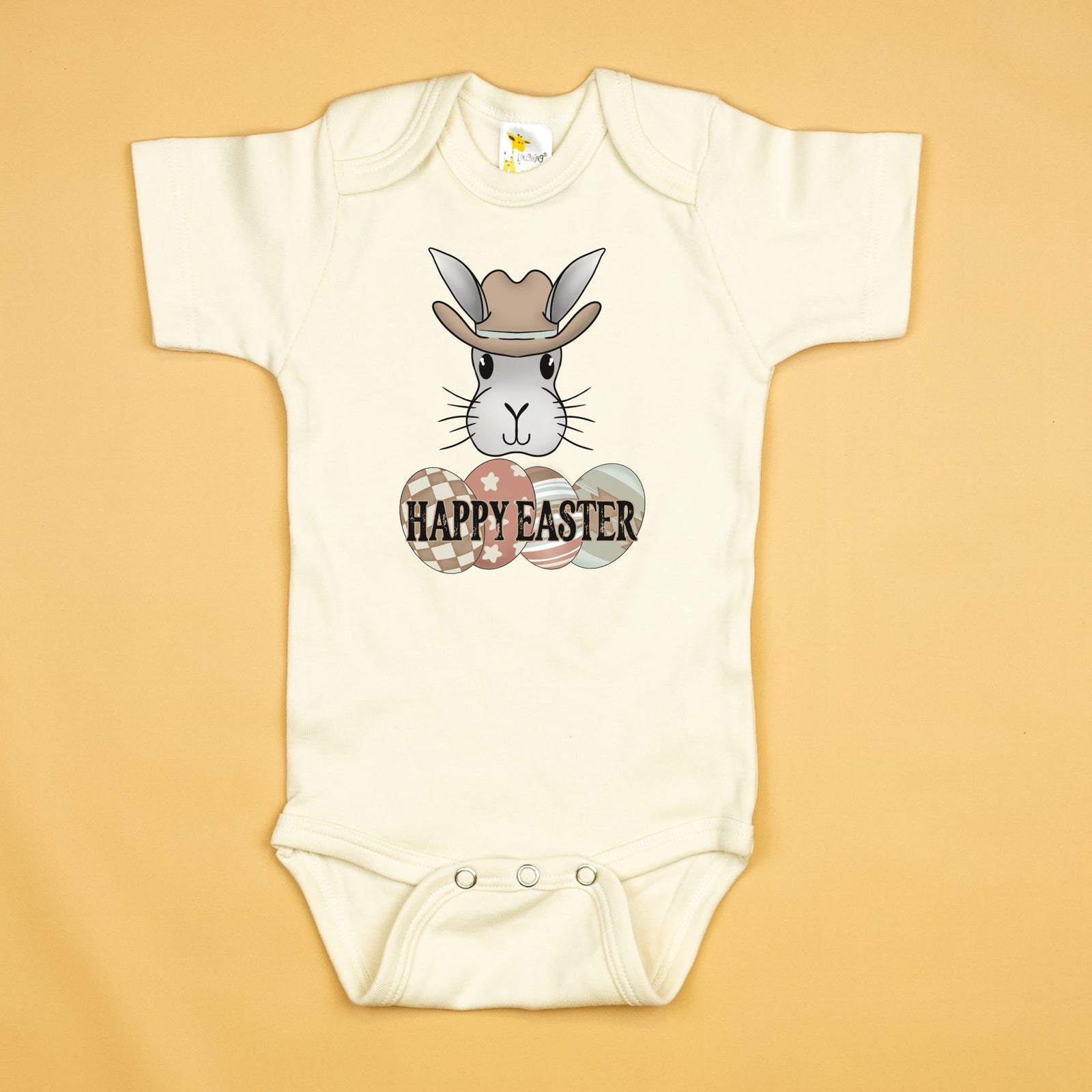 Cuddle Sleep Dream Baby One-Pieces Cowboy Bunny | Natural Bodysuit