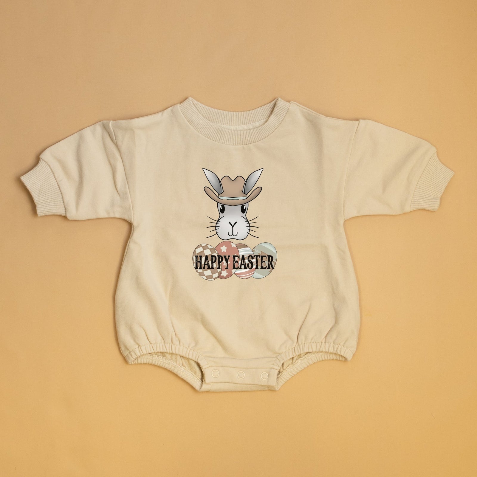 Cuddle Sleep Dream Cowboy Bunny | Sweater Romper