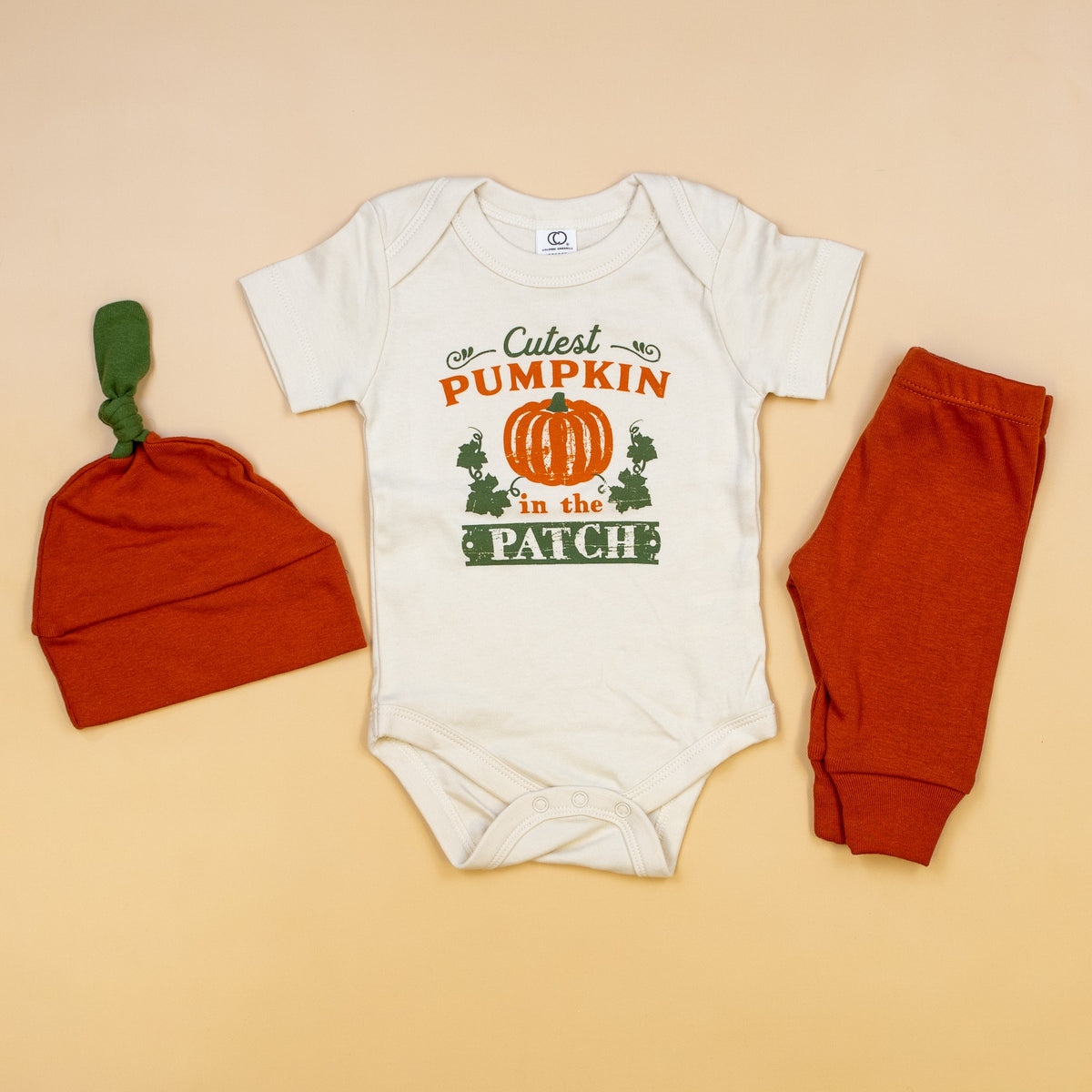Cuddle Sleep Dream 0-3m Short Sleeve Cutest Pumpkin in the Patch Bundle | Natural