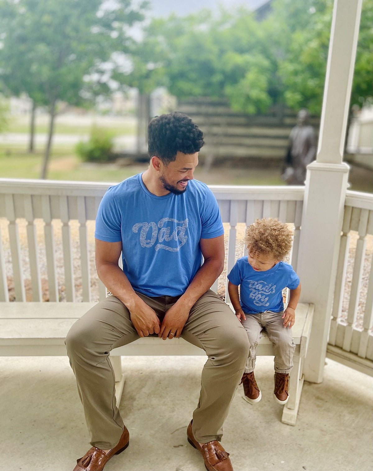 Cuddle Sleep Dream Dad on Heather Blue | Adult Tshirt