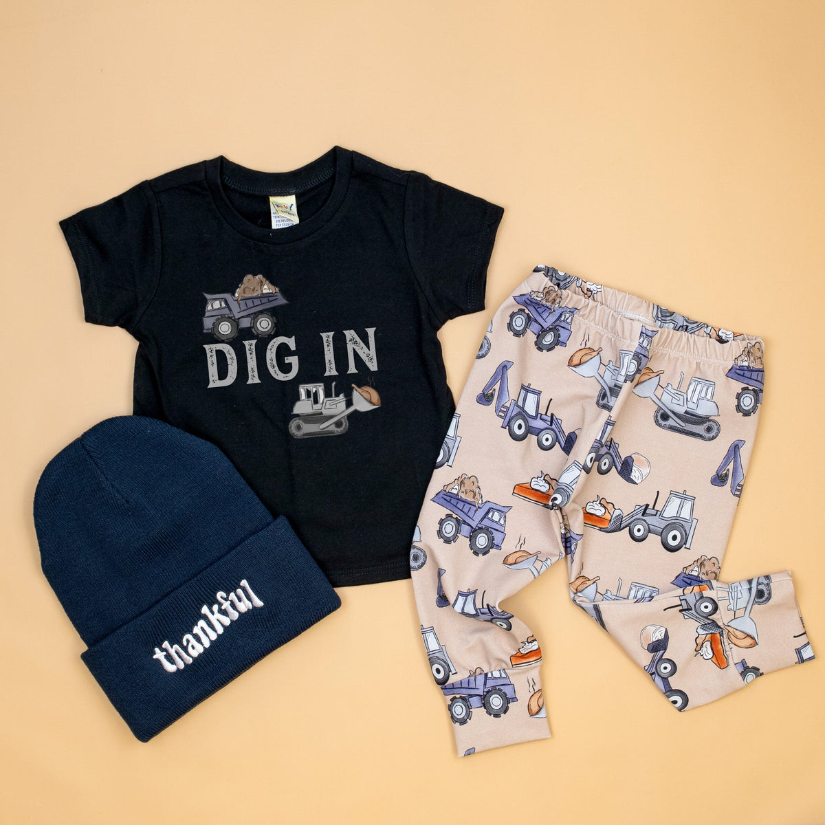 Cuddle Sleep Dream Dig In | Black Thanksgiving Tee