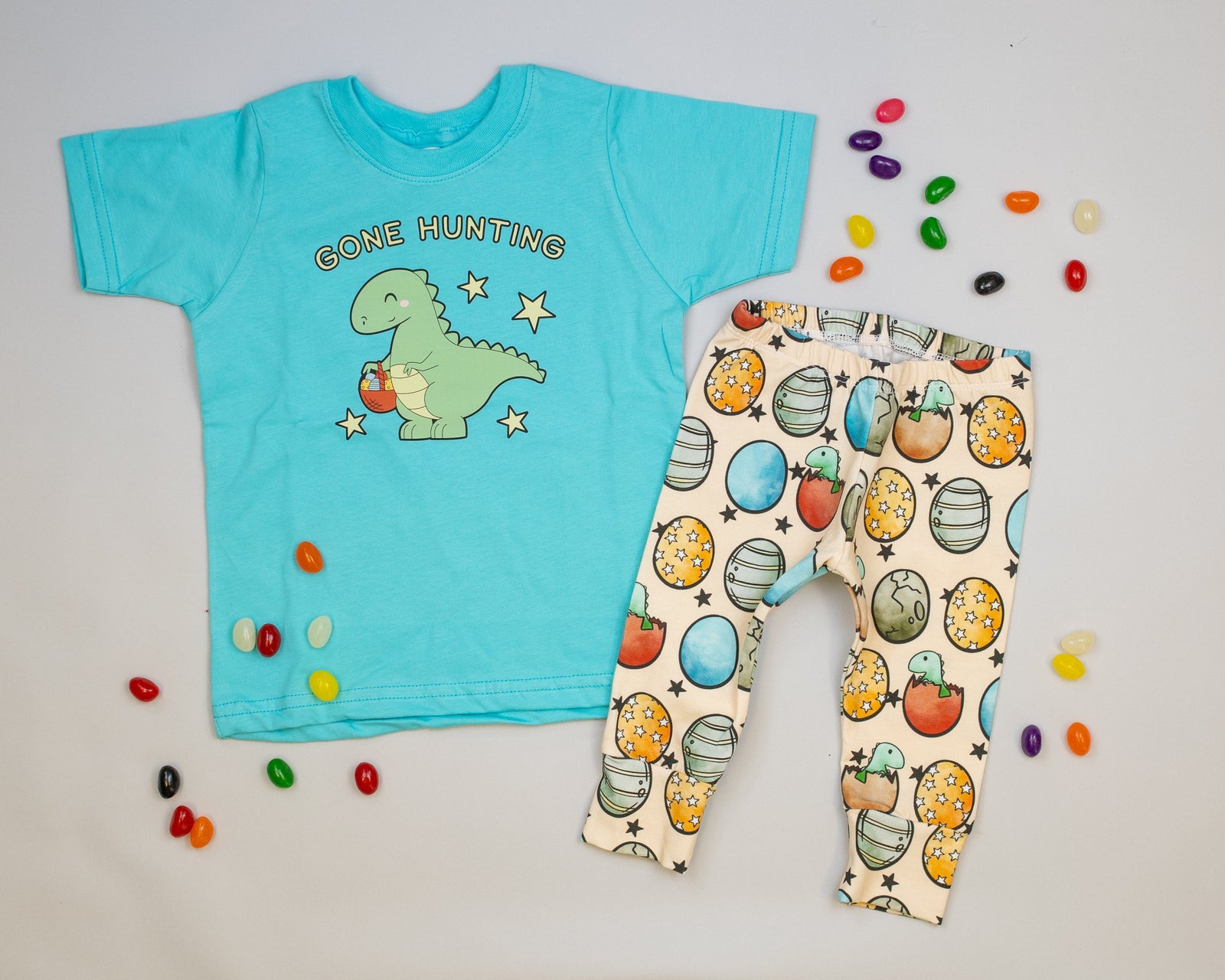 Cuddle Sleep Dream Slim Joggers Easter Dino Eggs Slim Joggers