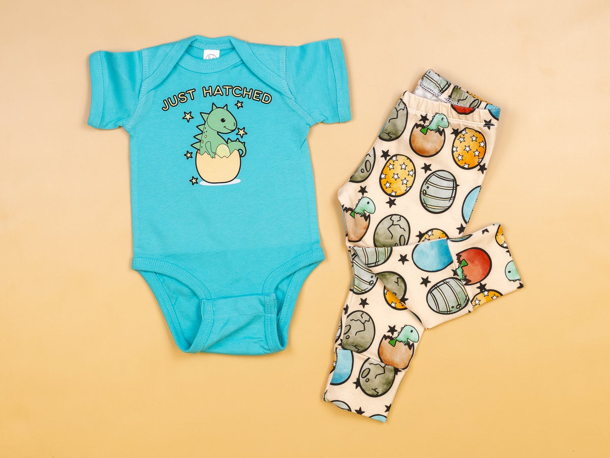 Cuddle Sleep Dream Graphic Tee Easter Dinosaur &quot;Just Hatched&quot; | Bodysuit